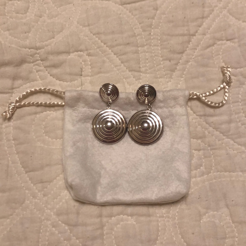 Silver pierced earrings